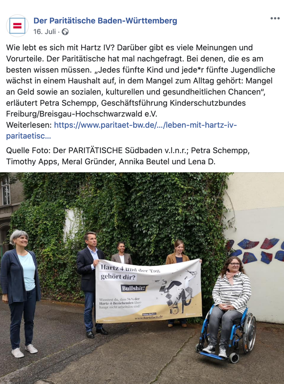 Der Paritätische Baden-Württemberg auf Facebook