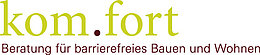 Logo kom.fort e.V. Beratung für barrierefreies Bauen und Wohnen