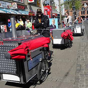 Mobile Essensversorgung mit Lastenrädern