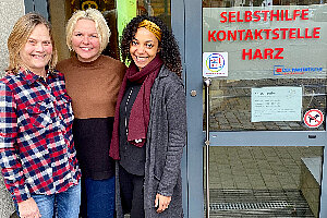 die 3 Mitarbeiterinnen der Selbsthilfekontaktstelle Harz