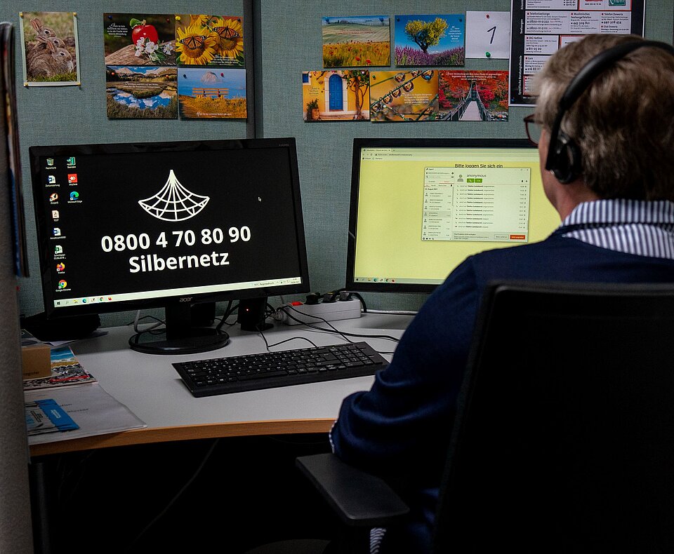 Die Telefonzentrale von Silbernetz