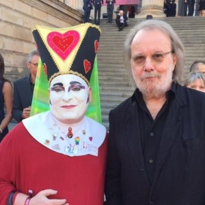 Foto beim Deutschen Schauspielpreis 2018 mit Benny Andersson (ehemals ABBA; aufgenommen mit eigenem Handy)